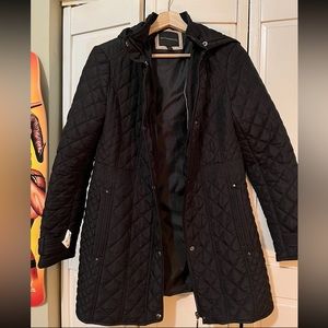 Weatherproof Black Hooded Jacket size small